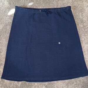 Eddie Bauer Women’s Navy Blue Large Drawstring A-Line Knit Skirt - Stretch